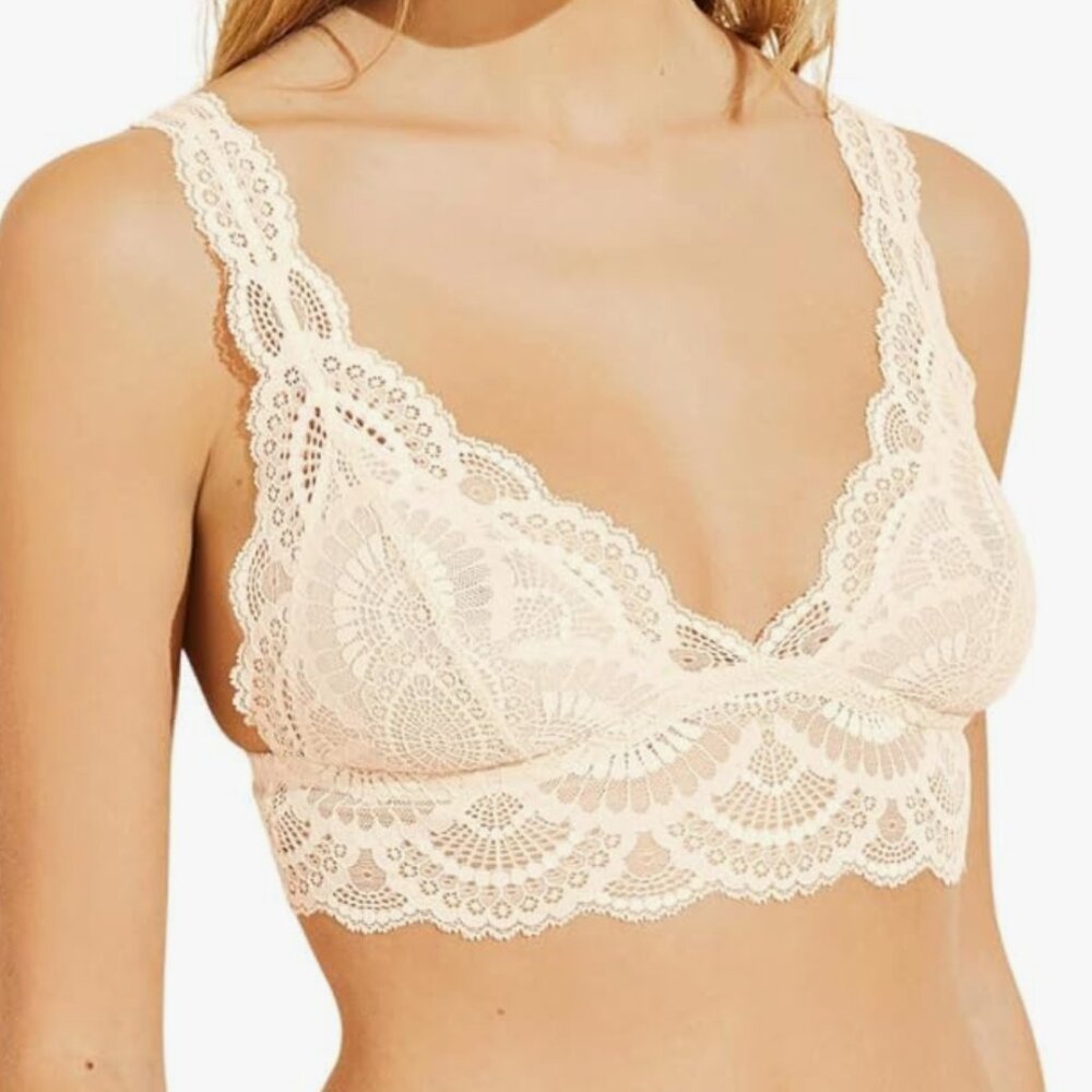 Eberjey Cream Lace Bralette